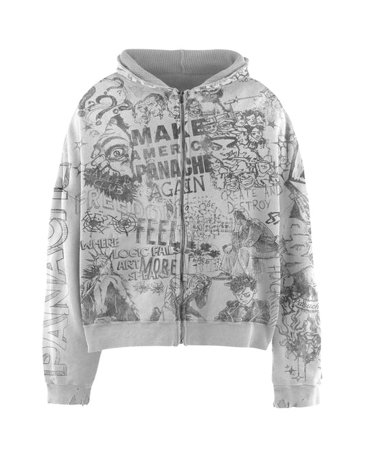 "BEAUTIFUL DISORDER" Zip-Up